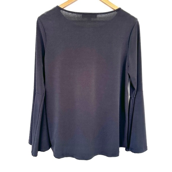 Michael Kors top with split neck, bell sleeves, loose fitting, stretch knit - Picture 8 of 12